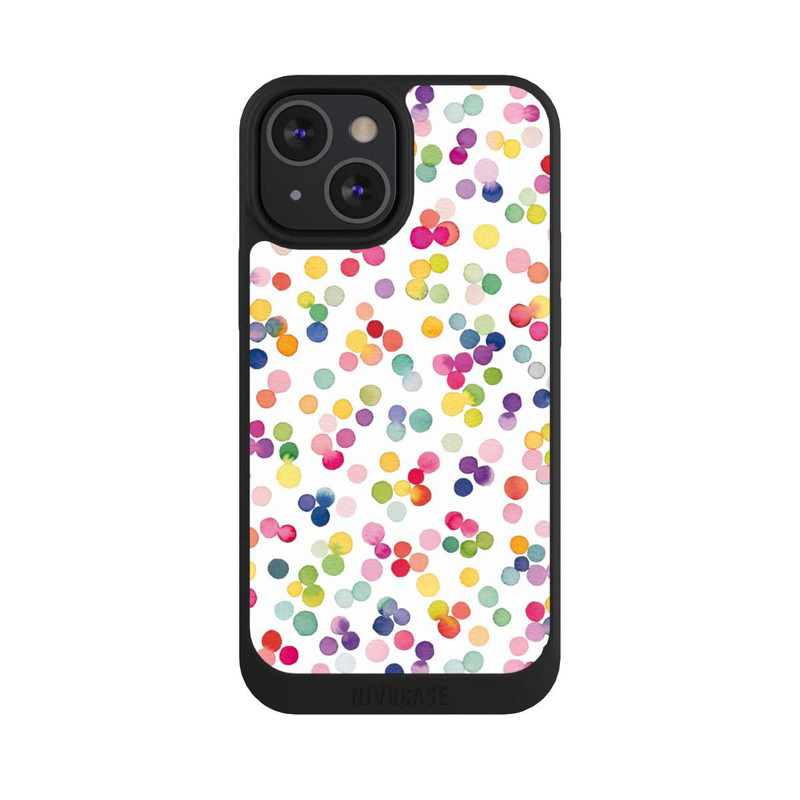 iPhone 13 Mini NIVOpure Watercolour Punkte Bunt
