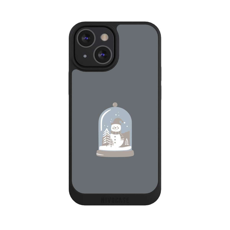 iPhone 13 Mini NIVOpure Minimalistische Schneekugel mit Schneemann