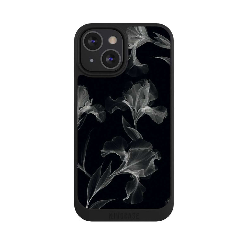 iPhone 13 Mini NIVOpure Blumen Schwarz-Weiß Röntgenaufnahme