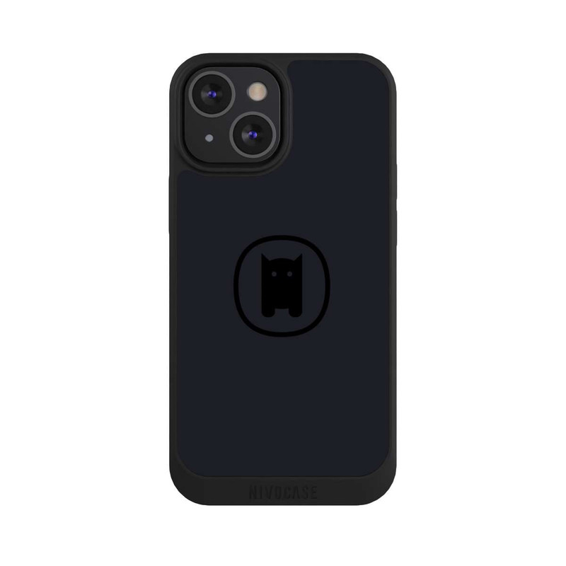 iPhone 13 Mini NIVOpure Nivocase Logo Gross Schwarz Grau 