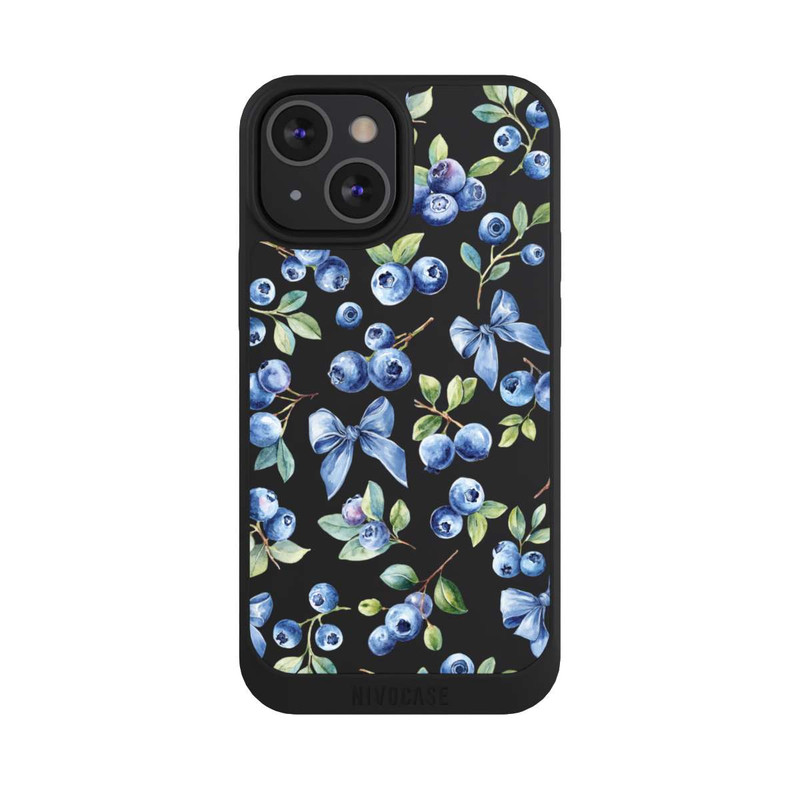 iPhone 13 Mini NIVOpure Blaubeere Schleifen Transparent mit KI