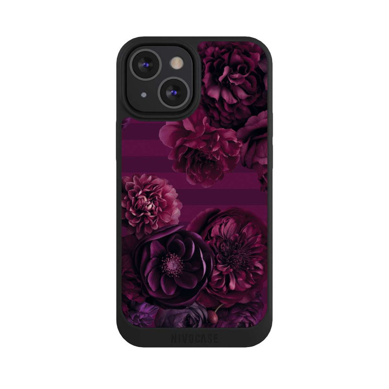 iPhone 13 Mini NIVOpure Majestic Baroque Blossom Dream Burgundy Pink mit KI