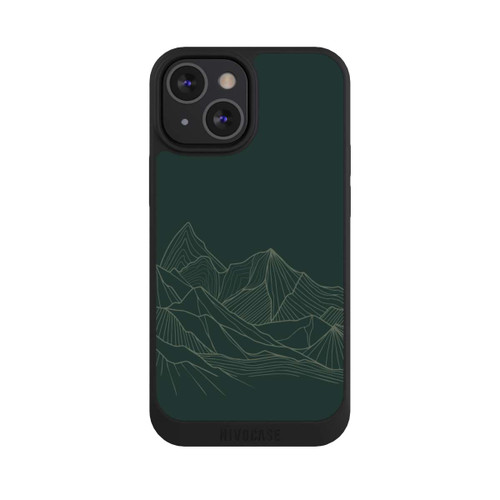 Apple iPhone 13 Mini NIVOpure Dessin Au Trait De Montagne Vert