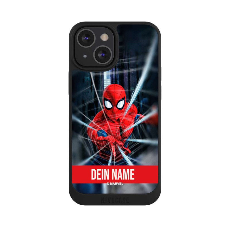 iPhone 13 Mini NIVOpure Spiderman Webs in Action Personalisierbar