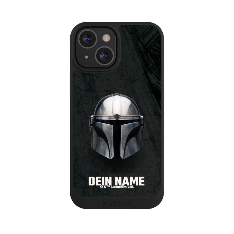 iPhone 13 Mini NIVOpure Star Wars Mandalorian Black Helmet Personalisierbar