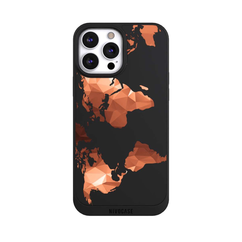 iPhone 13 Pro Max NIVOpure Carte du Monde Triangle sans fond