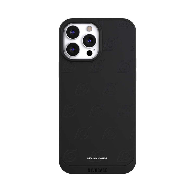 iPhone 13 Pro Max NIVOpure Schwarzes Konoha-Muster Transparent