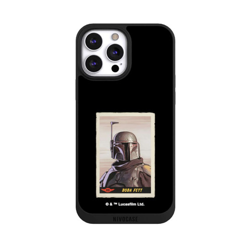 Apple iPhone 13 Pro Max NIVOpure Boba Fett Badges Black Background