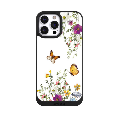 Apple iPhone 13 Pro Max NIVOpure Schmetterlinge und bunte Blumen