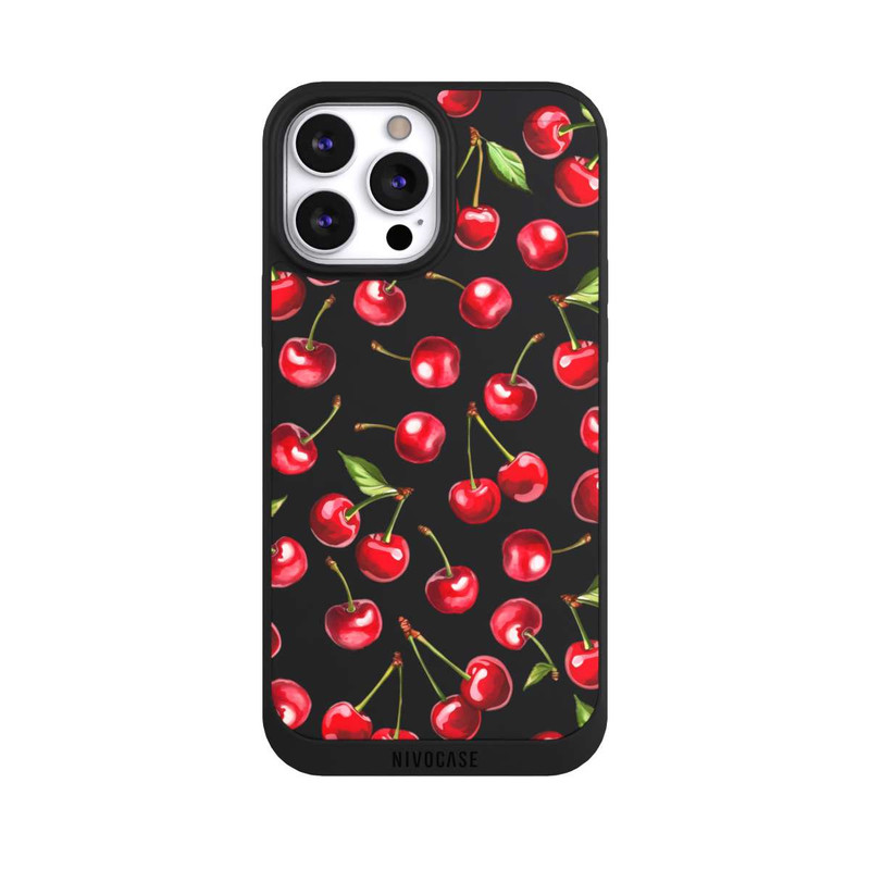 iPhone 13 Pro Max NIVOpure Cherry Pattern Transparent With AI