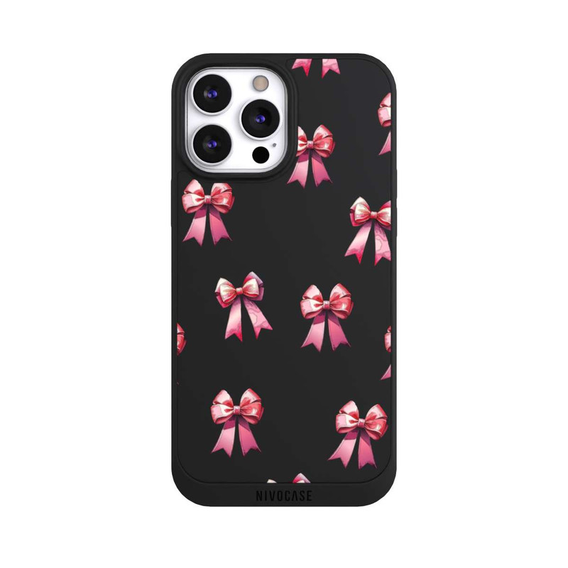 iPhone 13 Pro Max NIVOpure Bow Red Pattern Watercolor Transparent