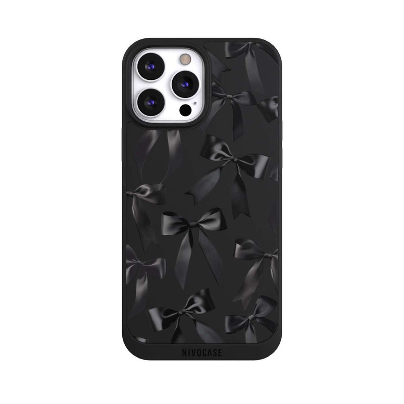 iPhone 13 Pro Max NIVOpure Schwarze Satinschleifen