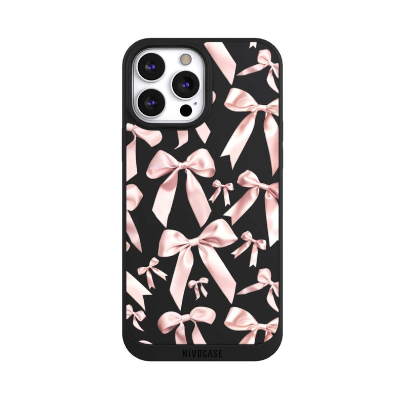iPhone 13 Pro Max NIVOpure Noeuds en Satin Rose