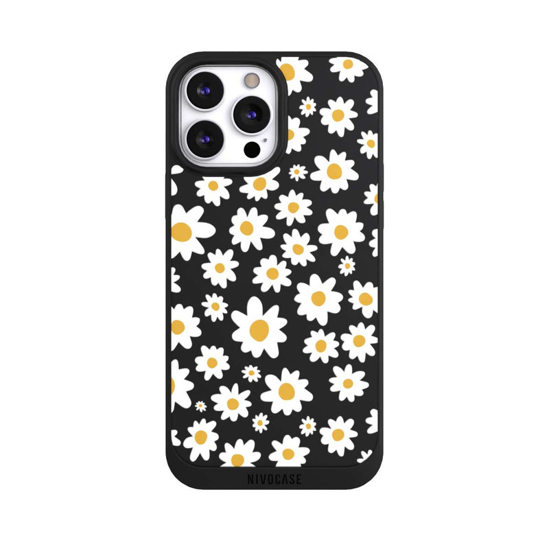 iPhone 13 Pro Max NIVOpure Daisy Flower Seamless Pattern Transparent