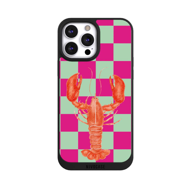 iPhone 13 Pro Max NIVOpure Pink Checkers Lobster