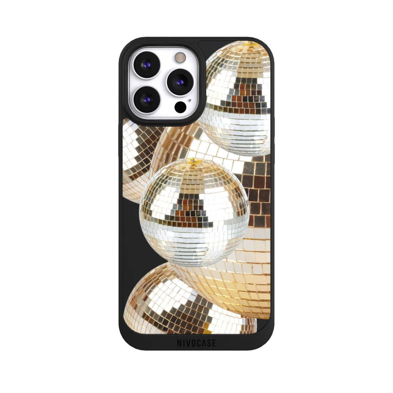 iPhone 13 Pro Max NIVOpure Disco Ball Party Gold Transparent with AI
