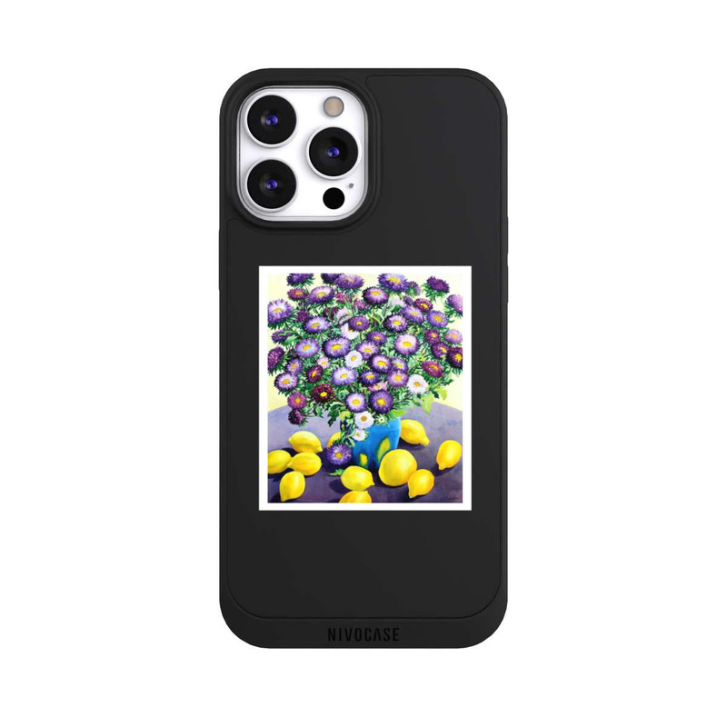 iPhone 13 Pro Max NIVOpure Purple Asters and Lemons by Christopher Ryland