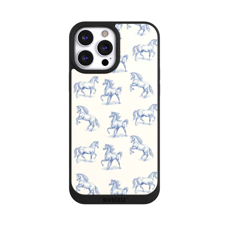 iPhone 13 Pro Max NIVOpure Horses Pattern Toile de Jouy mit KI