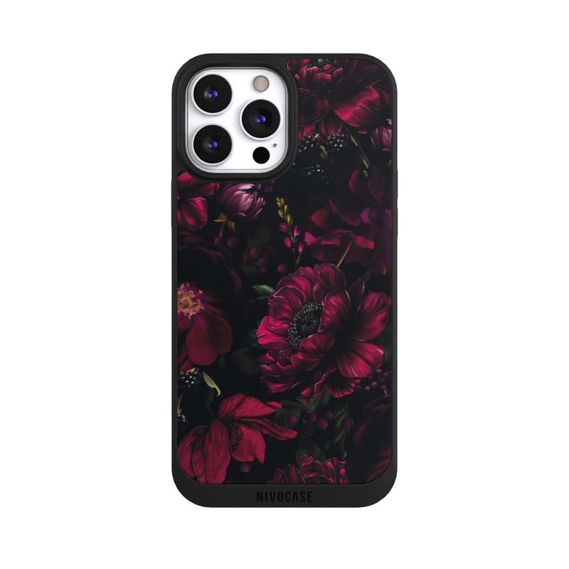 iPhone 13 Pro Max NIVOpure Dark Red Flower Love