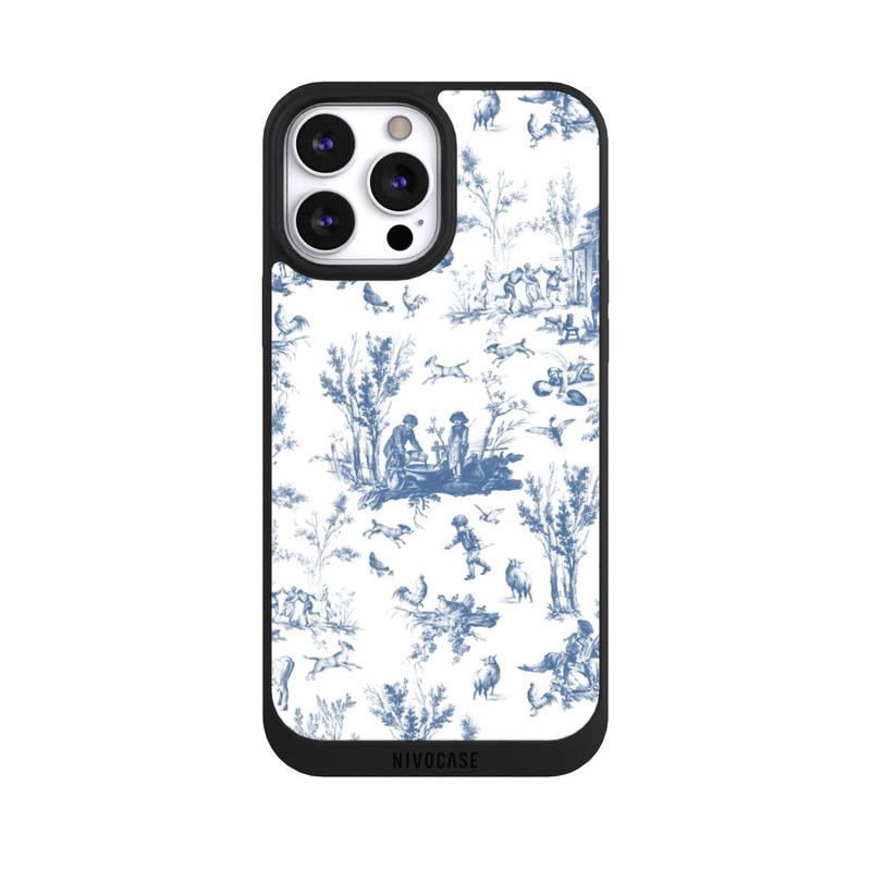 iPhone 13 Pro Max NIVOpure Blaue Landschaft Vintage Keramik Pattern