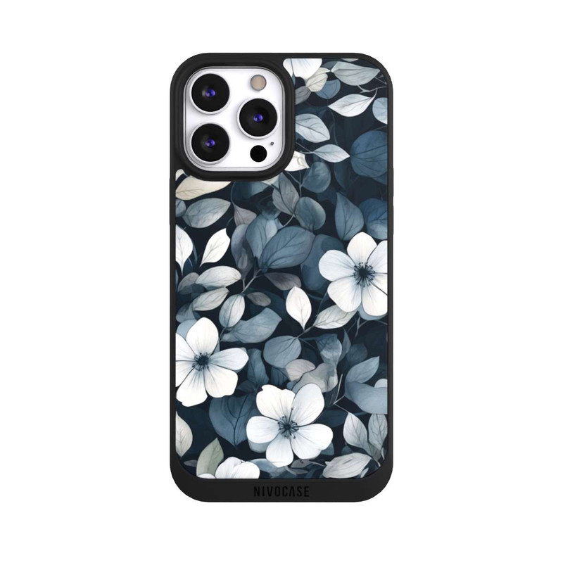 iPhone 13 Pro Max NIVOpure Blaue Negativblumen mit KI