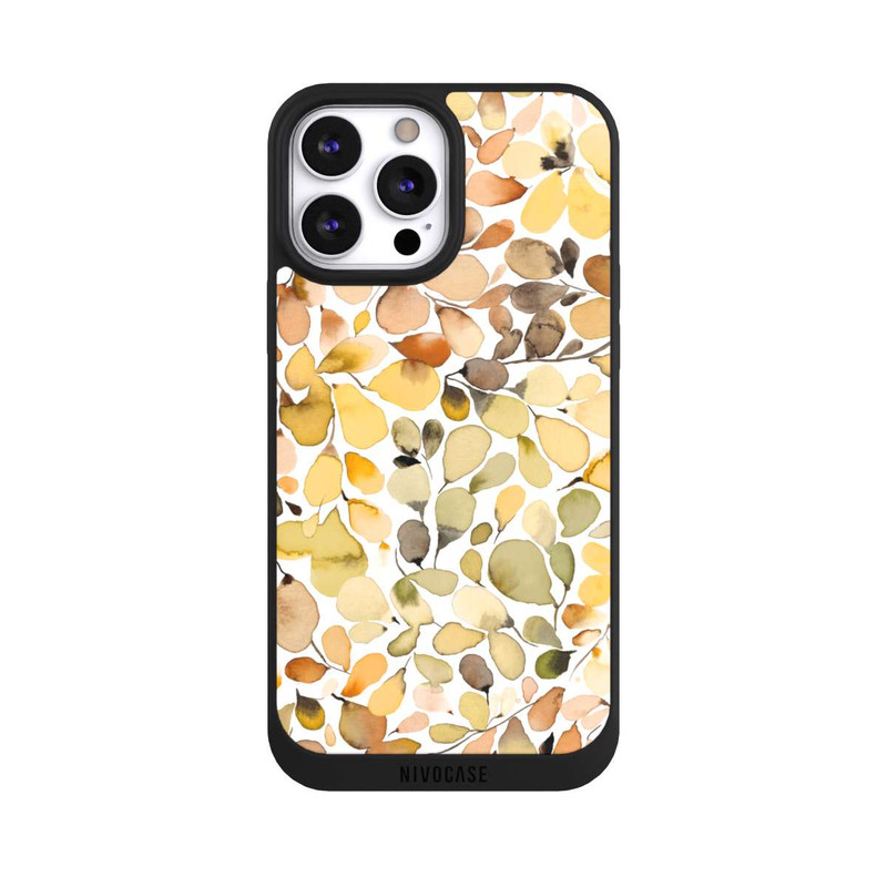 iPhone 13 Pro Max NIVOpure Eukalyptus Aquarellblätter Braun Herbst