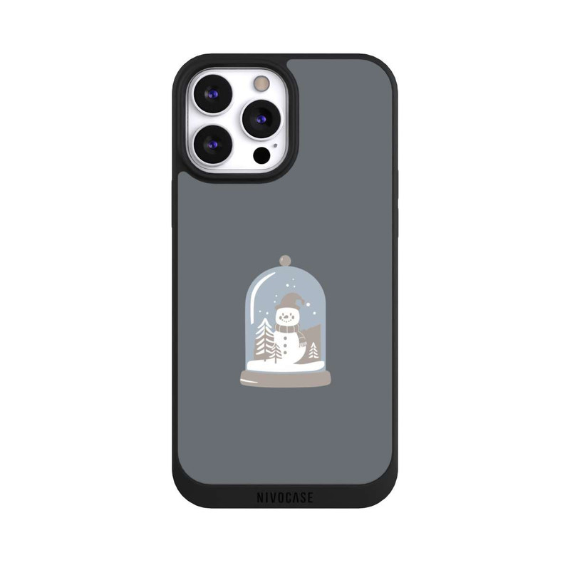 iPhone 13 Pro Max NIVOpure Minimalist Snow Globe with Snowman
