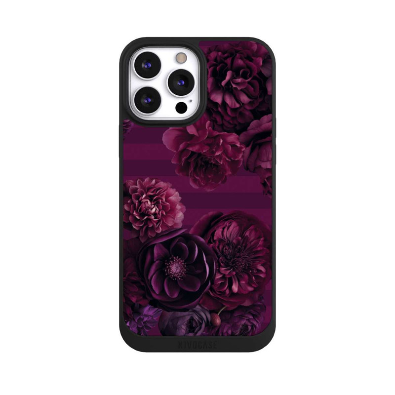 iPhone 13 Pro Max NIVOpure Majestic Baroque Blossom Dream Burgundy Pink with AI