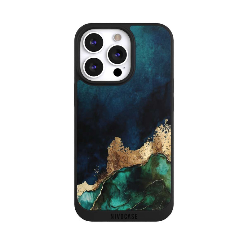 iPhone 13 Pro NIVOpure Petrolblau mit Gold