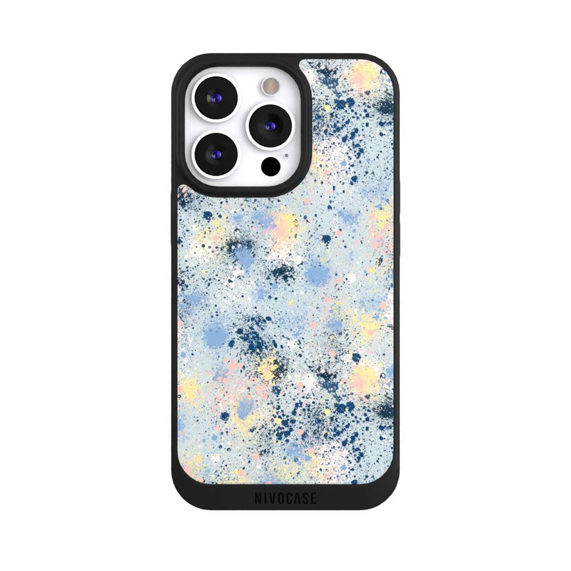 iPhone 13 Pro NIVOpure Tintentropfen Staub Textur Blau