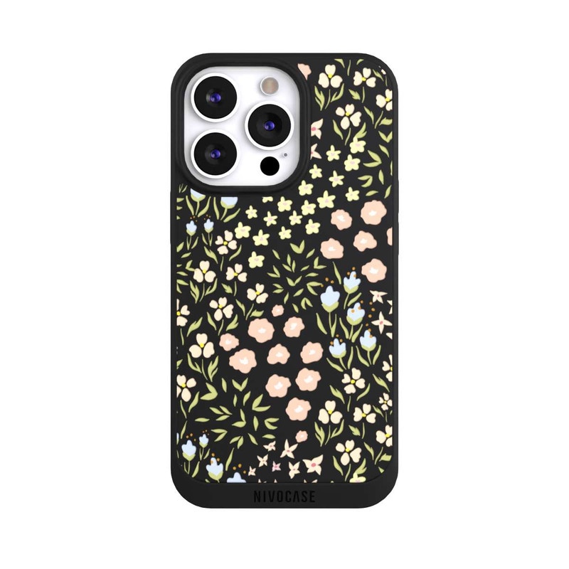 iPhone 13 Pro NIVOpure Summer Flowers Pattern Pastel Colors Transparent