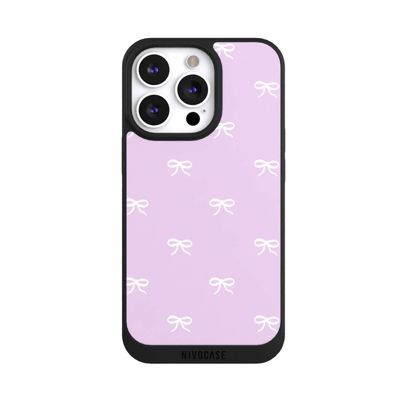 iPhone 13 Pro NIVOpure Schleifen Muster Flieder