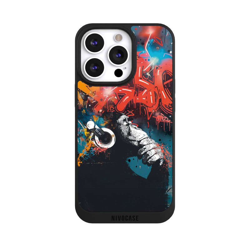 iPhone 13 Pro NIVOpure Affe Stereo Kopfhörer Graffiti Street Art