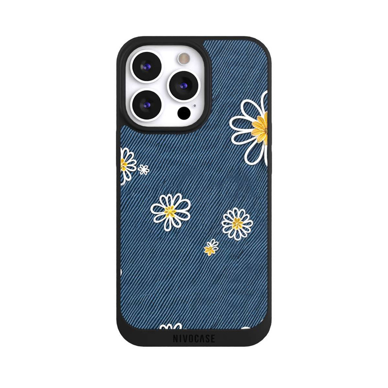iPhone 13 Pro NIVOpure Jeans Flowers Pattern with AI