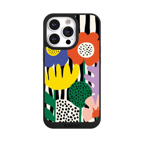 Apple iPhone 13 Pro NIVOpure Flowers Striped Background