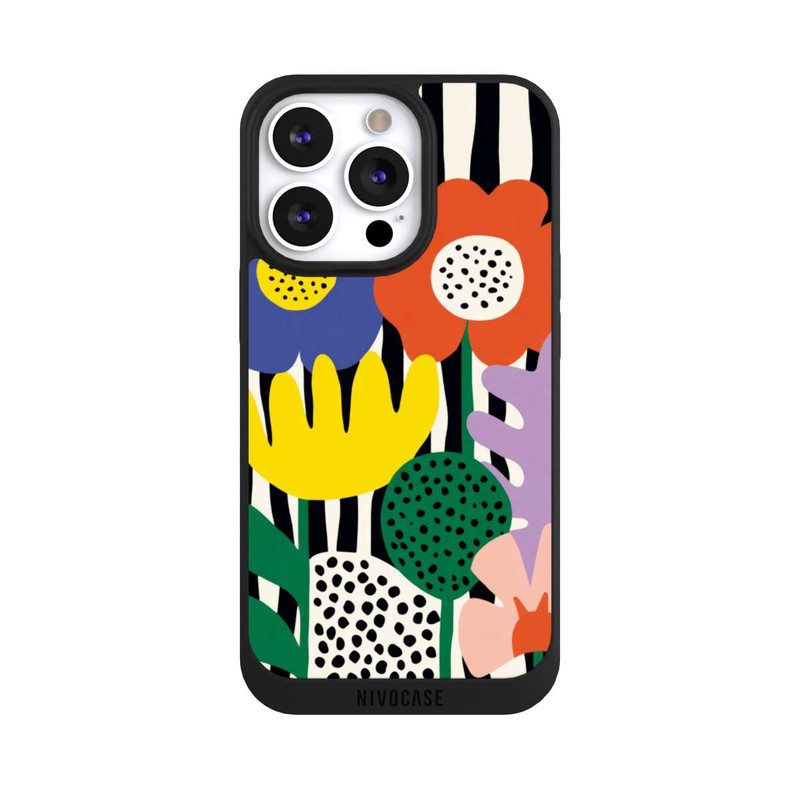 iPhone 13 Pro NIVOpure Flowers Striped Background