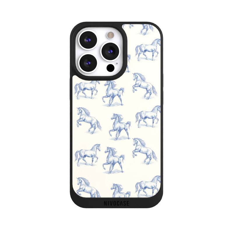 iPhone 13 Pro NIVOpure Horses Pattern Toile de Jouy with AI