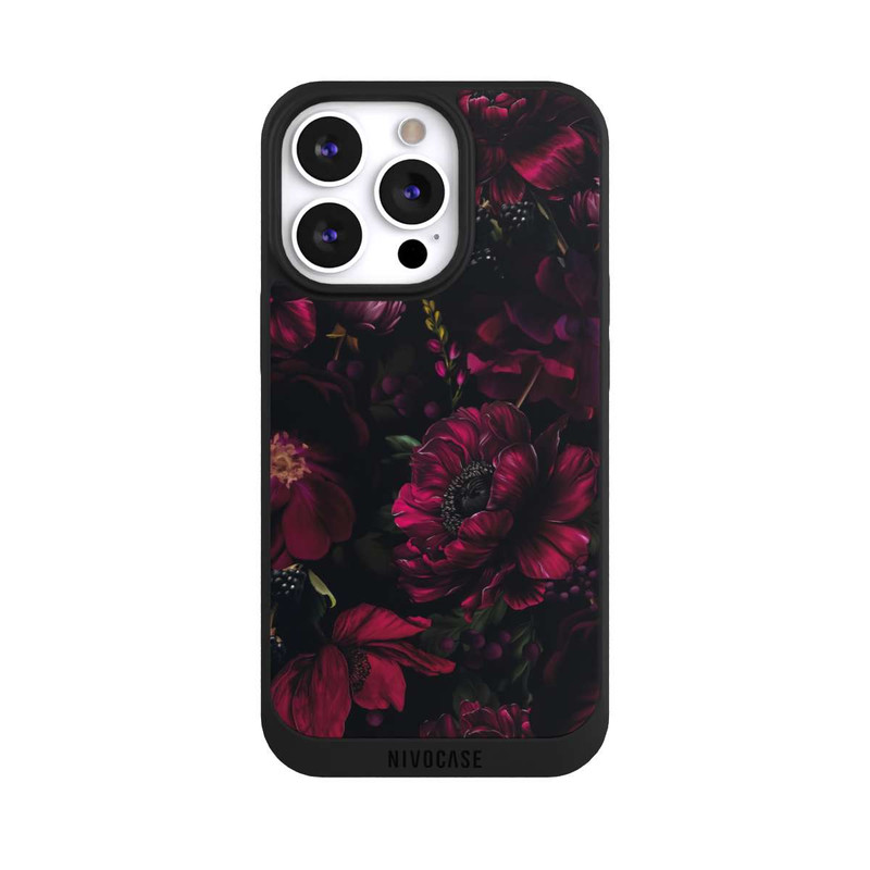 iPhone 13 Pro NIVOpure Dunkle Rote Blumen Liebe