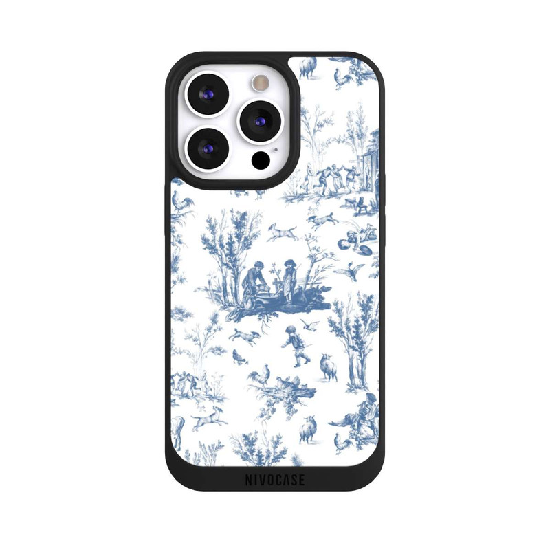 iPhone 13 Pro NIVOpure Blaue Landschaft Vintage Keramik Pattern