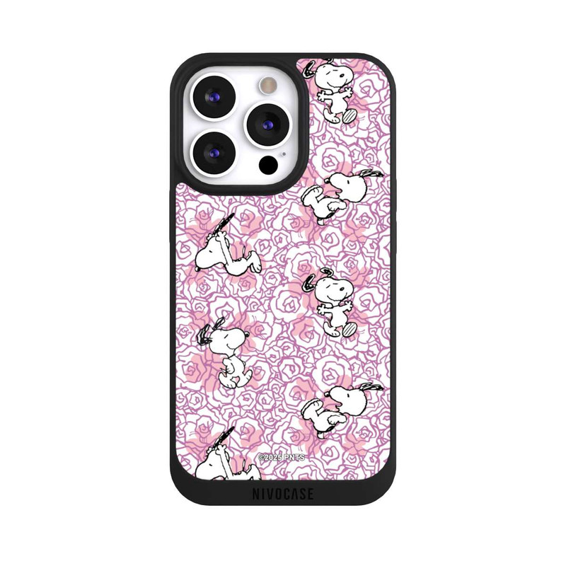 iPhone 13 Pro NIVOpure Peanuts Pink Roses Pattern