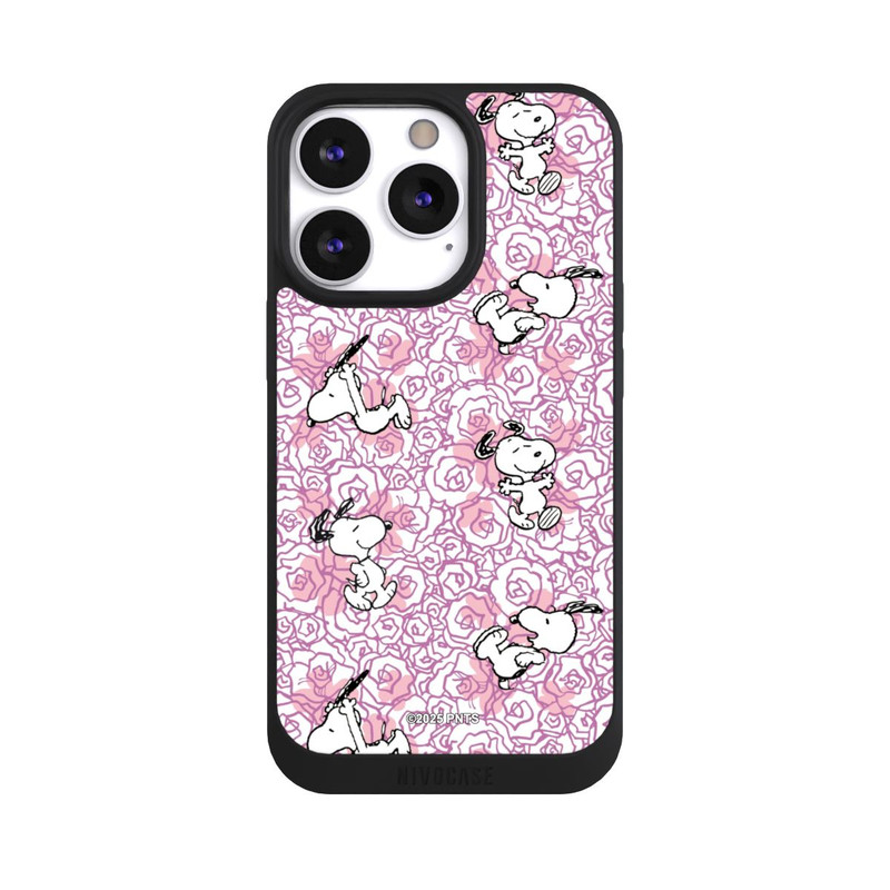 iPhone 13 Pro NIVOpure Peanuts Pink Roses Pattern