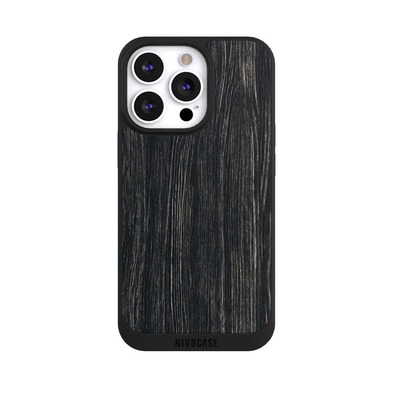 iPhone 13 Pro NIVOpure Dunkle Holzstruktur
