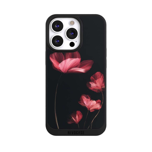 Apple iPhone 13 Pro NIVOpure Burgunder Blüten schwarz