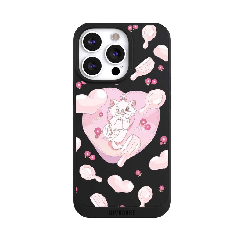 iPhone 13 Pro NIVOpure Aristochats Marie Cœurs Rose Transparent