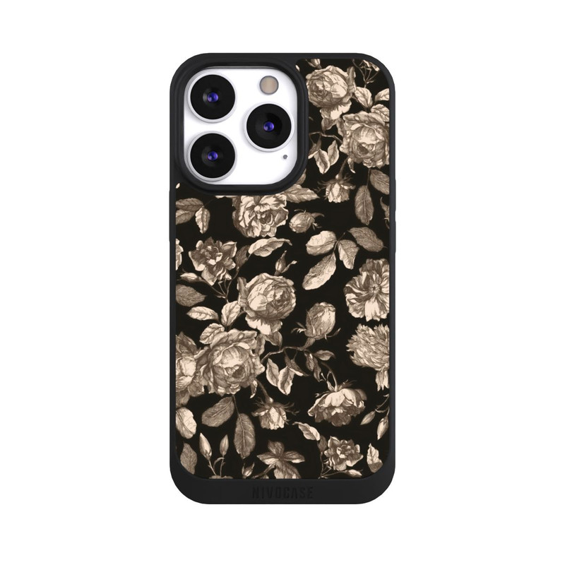 iPhone 13 Pro NIVOpure Canvas dark flowers