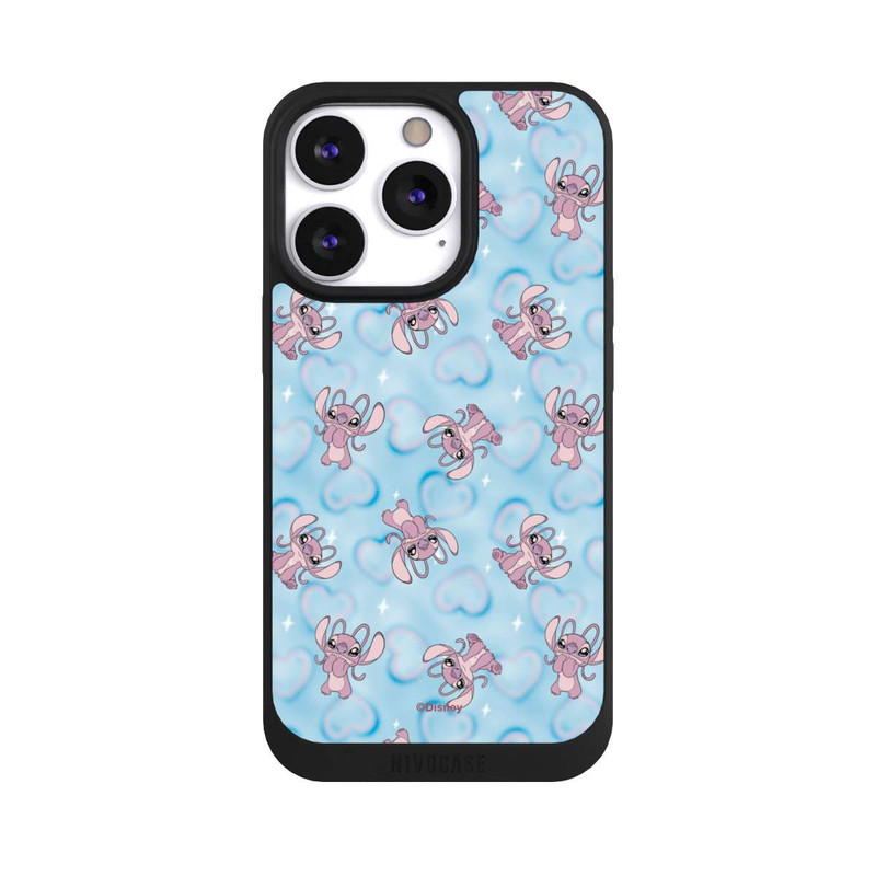 iPhone 13 Pro NIVOpure Lilo & Stitch Angel Pattern Blue Hearts