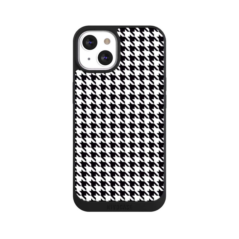 iPhone 13 NIVOpure Hahnentritt Schwarz Weiß