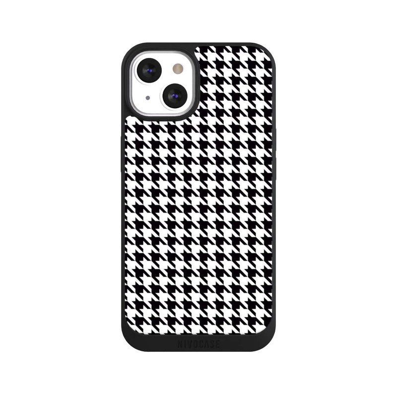 iPhone 13 NIVOpure Hahnentritt Schwarz Weiß