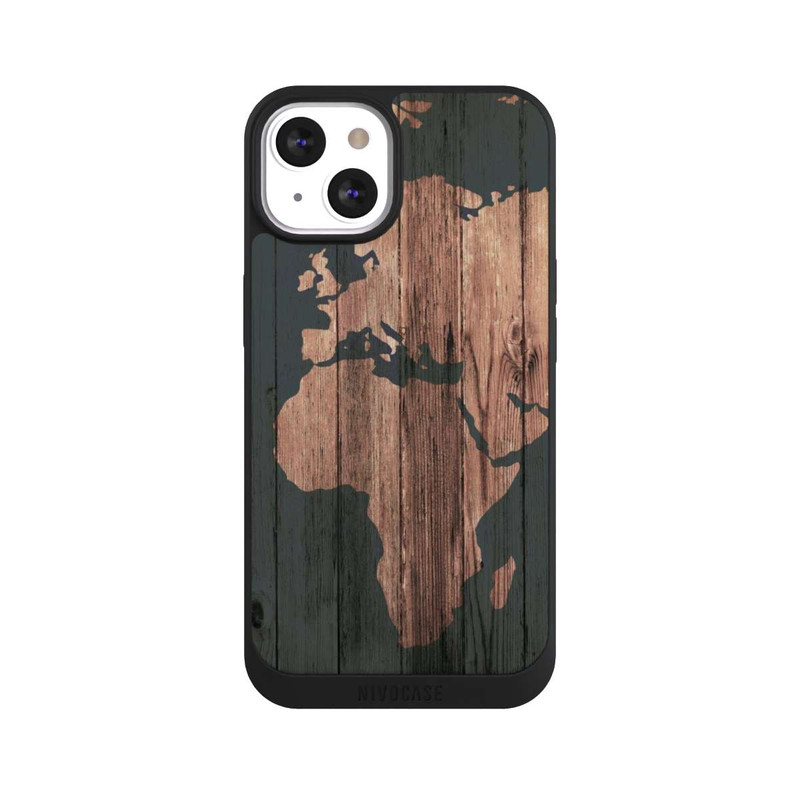 iPhone 13 NIVOpure Wooden World Map