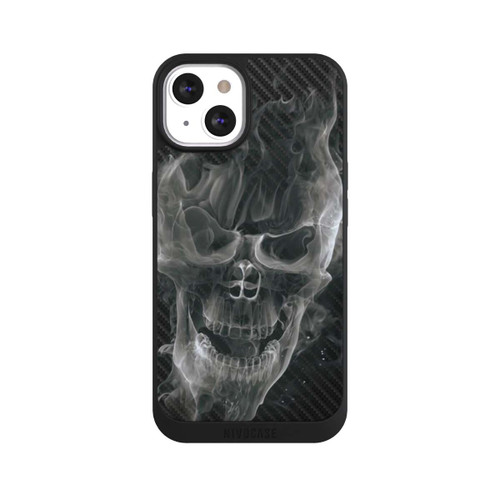 Apple iPhone 13 NIVOpure rauchender Totenkopf Carbon